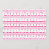 Pastel Pink Bow Seamless Pattern – Cute Aesthetic 招待状 (正面)