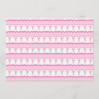 Pastel Pink Bow Seamless Pattern – Cute Aesthetic  招待状
