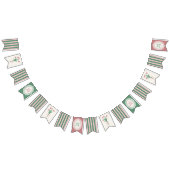 Pastel Pink Bow & Tulip Floral Custom バンティングフラッグ (全)