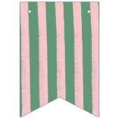 Pastel Pink Bow & Tulip Floral Custom バンティングフラッグ (第3の旗)