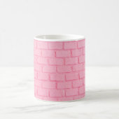 Pastel pink brick background wall texture. pink re コーヒーマグカップ (中央)