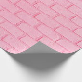 Pastel pink brick background wall texture. pink re ラッピングペーパー (角)