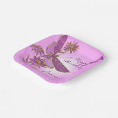 Pastel Pink Butterfly ペーパープレート (傾斜あり)