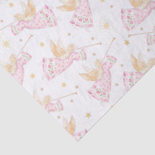 Pastel Pink Christmas Angel 薄葉紙 (詳細)