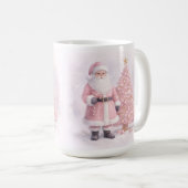 Pastel Pink Christmas Santa  コーヒーマグカップ (正面右)