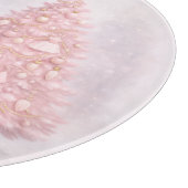 Pastel Pink Christmas Santa Cutting Board カッティングボード (角)