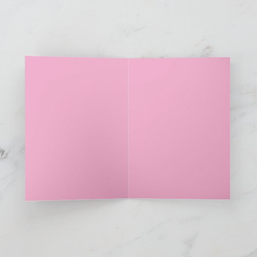 - Pastel Pink Coquette Girl  Folded Greeting Card カード (内部)
