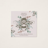 Pastel Pink Creative Honey Bee Apiary Vintage (正面)