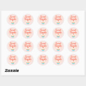 Pastel Pink Cupcake Baking Thank You Sticker ラウンドシール (シート)