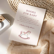 Pastel Pink Cute Carousel Girl Baby Shower