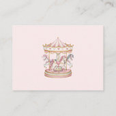 Pastel Pink Cute Girl Baby Shower Diaper Raffle エンクロージャーカード (裏面)