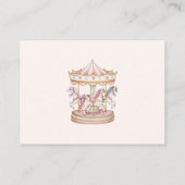 Pastel Pink Cute Girl Baby Shower Diaper Raffle エンクロージャーカード (裏面)