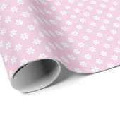 Pastel Pink Daisy Flower Pattern Gift Wrap ラッピングペーパー (ロールコーナー)
