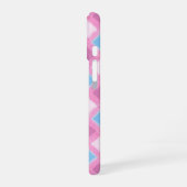 Pastel Pink Diamond Pattern Phone Case iPhone 16ケース (左側面)