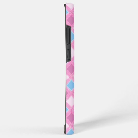 Pastel Pink Diamond Pattern Phone Case Samsung Galaxyケース (右側面)