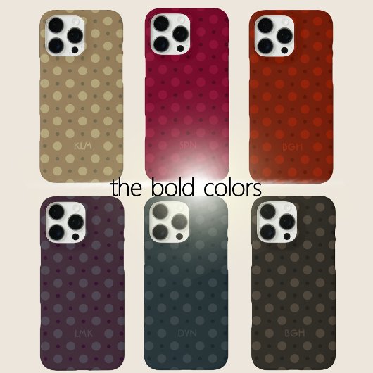 Pastel Pink Dots Pattern Custom Name Initials Case-Mate iPhoneケース