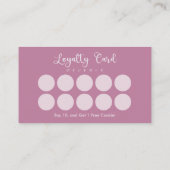 Pastel Pink Dripping Bakery Loyalty Rewards 名刺 (裏面)