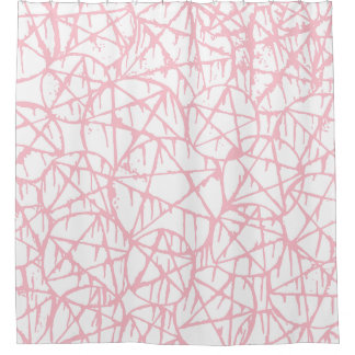 pastel pink dripping pentagram grunge punk シャワーカーテン