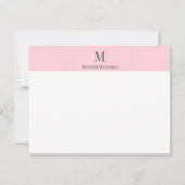 Pastel Pink Elegant Personalized Name ノートカード (正面)