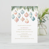 Pastel Pink Festive Corporate Christmas Party  招待状 (スタンド正面)