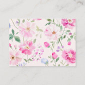 Pastel Pink Floral Arch Baby Shower Books For Baby エンクロージャーカード (裏面)