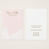 Pastel Pink Floral Script Font  Earring (正面&裏面)