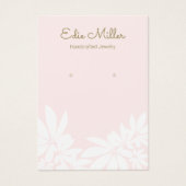 Pastel Pink Floral Script Font  Earring (正面)