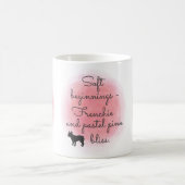 Pastel Pink French Bulldog Custom Photo & Name コーヒーマグカップ (中央)
