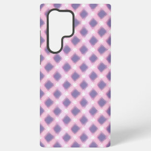 Pastel Pink Gingham Phone Case Samsung Galaxy S22 Ultraケース
