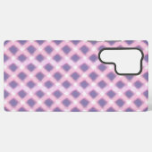 Pastel Pink Gingham Phone Case Samsung Galaxyケース (裏面横)
