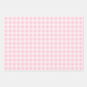 Pastel Pink Gingham Wrapping Paper Sheets ラッピングペーパーシート (正面2)