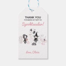 Pastel pink girl halloween birthday ギフトタグ