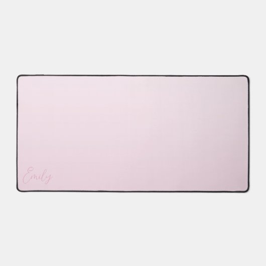 Pastel Pink Gradient Calligraphy Personalized デスクマット (正面)