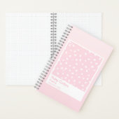 Pastel Pink Gradient Floral Aesthetic Notebook ノートブック (内側)