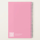 Pastel Pink Gradient Floral Aesthetic Notebook ノートブック (裏面)