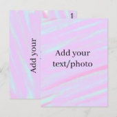 Pastel pink green add photo text watercolor retro  ポストカード (正面/裏面)