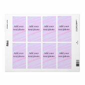 Pastel pink green add photo text watercolor retro  ラベル (フルシート)