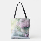 PASTEL PINK & GREEN EASTER TABLE SETTING トートバッグ (裏面)