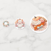 PASTEL PINK & GREEN FALL PUMPKINS & FLOWERS コンフェッティ (正面)