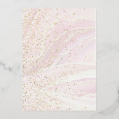 pastel pink ink and FAUX glitter | Confirmation 箔招待状 (裏面)