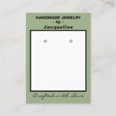 Pastel Pink Jewelry Earrings Social QR Codes 名刺 (正面)