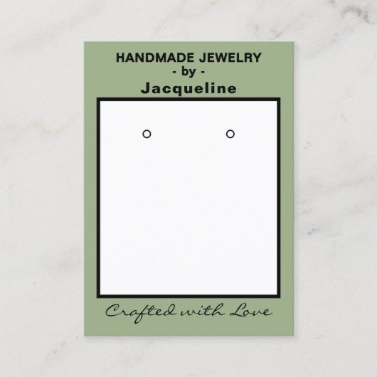 Pastel Pink Jewelry Earrings Social QR Codes 名刺 (正面)