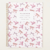 Pastel Pink & Lilac Bow Coquette Planner プランナー手帳 (正面)