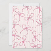 Pastel Pink Lingerie Shower Bridal Lace  招待状 (裏面)