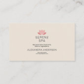 Pastel Pink Lotus Flower - Spa Salon 名刺 (裏面)