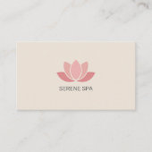 Pastel Pink Lotus Flower - Spa Salon 名刺 (正面)