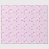 Pastel Pink Love Hearts ラッピングペーパー (フラット)
