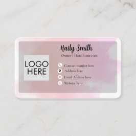 Pastel Pink & Mauve Gradient Modern Business card 名刺
