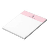 Pastel Pink Minimal Personalized Name ノートパッド (回転)