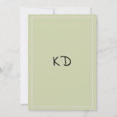 Pastel pink mint eucalyptus leaf Table Numbers 招待状 (裏面)